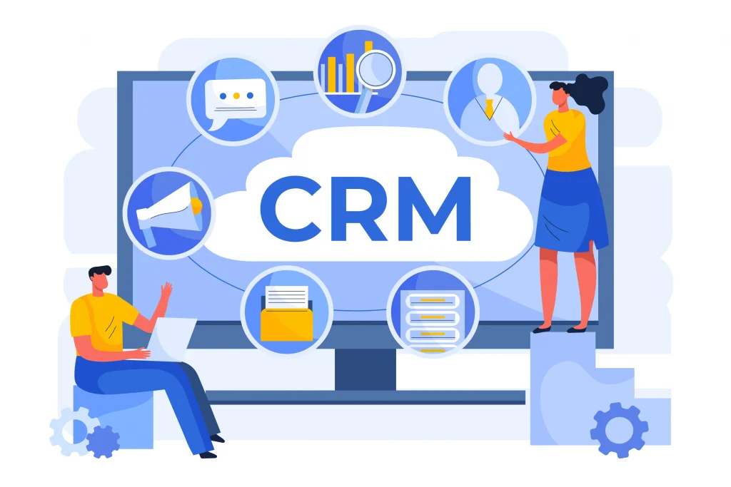 Digital Marketing & Sales 분야의 디지털 전환 사례로서 'CRM 도입'을 소개하고 있습니다.